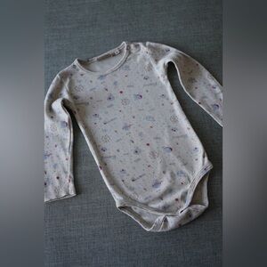 Wheat Freddie Long Sleeve Bodysuit in Fun Park